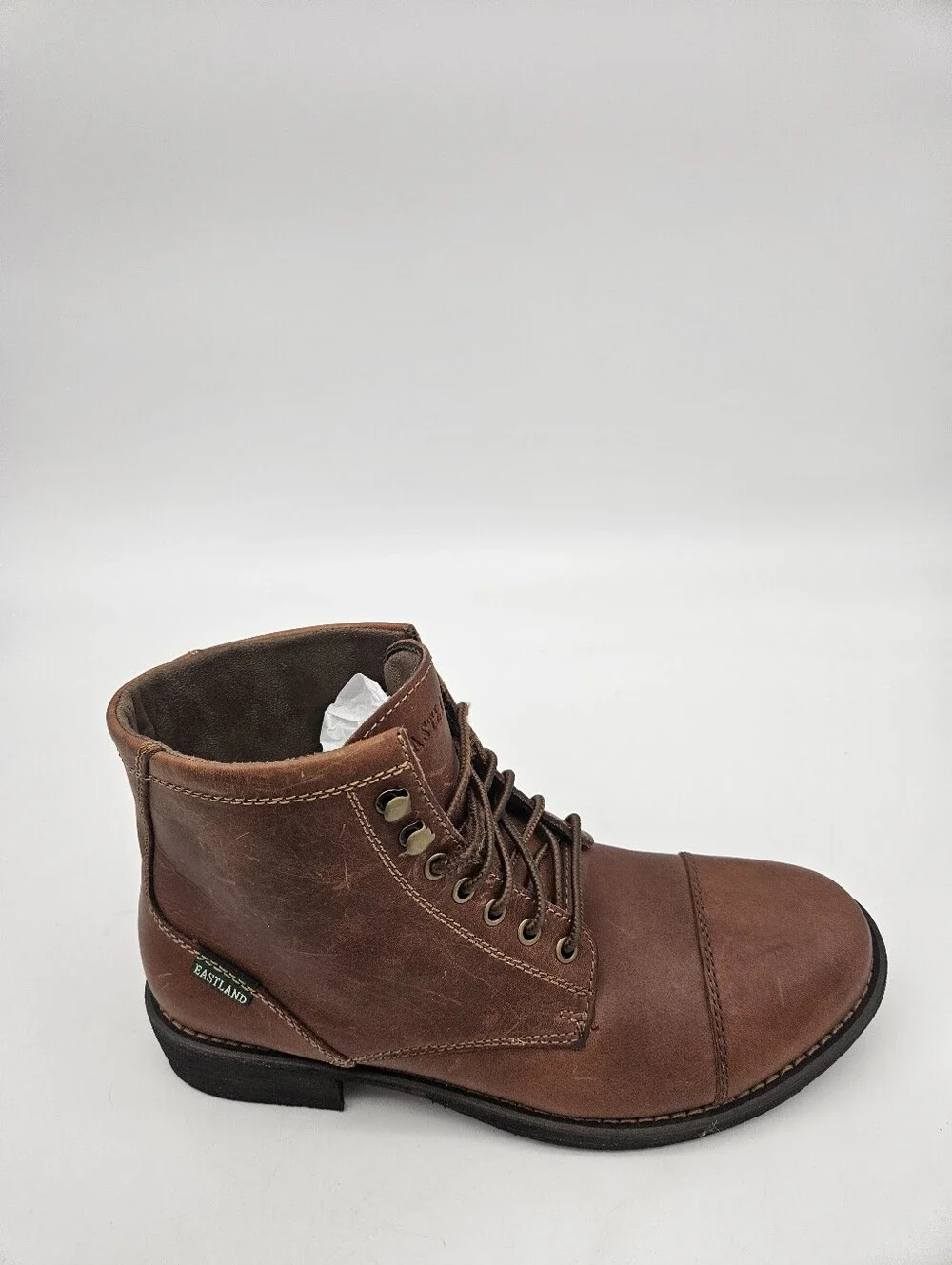 Eastland High Fidelity Boots Mens Brown Leather Ankle Combat Lace Up Size 10D